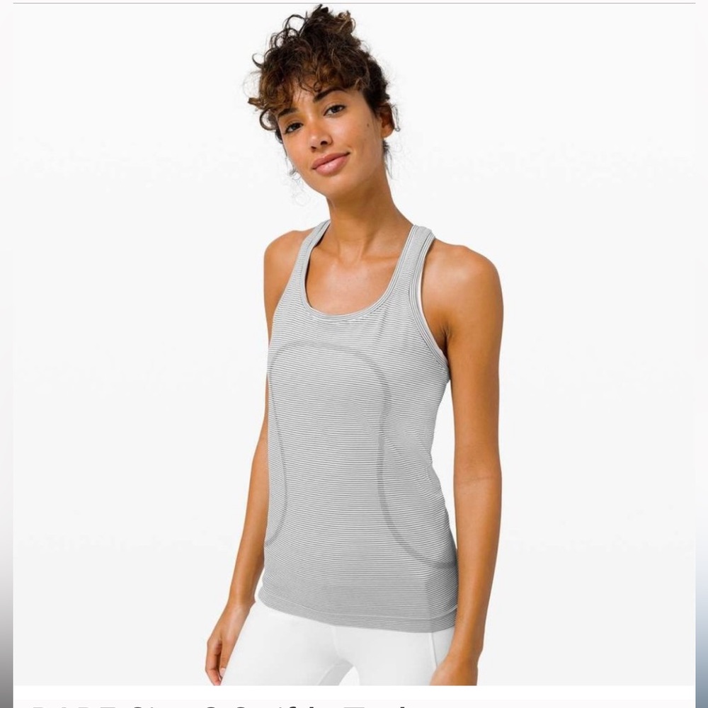 Lululemon Swiftly Tech Striped Racer back tank. Size 4. $25